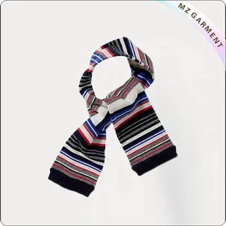 Kids Cotton Striped Scarf